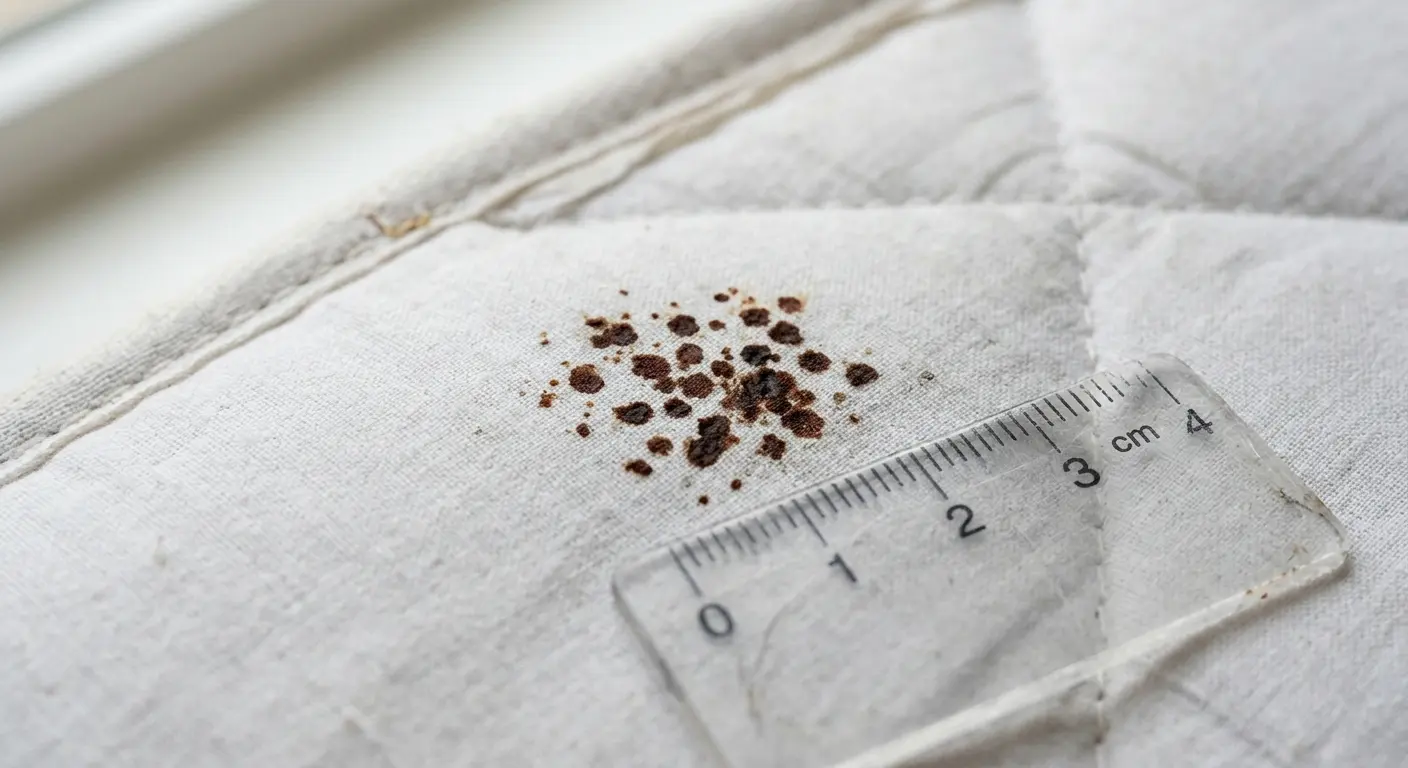 Comparison of bed bug bite welts in a line pattern versus scattered lice bites on skin for identification